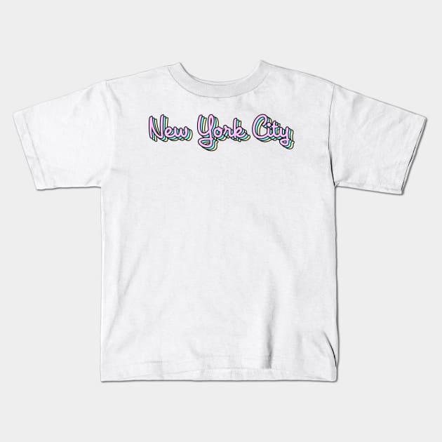 New York City Retro Kids T-Shirt by lolosenese
